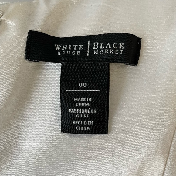 White House Black Market Dress with Beaded and Rhinestone Trim Size 00 - Picture 8 of 10